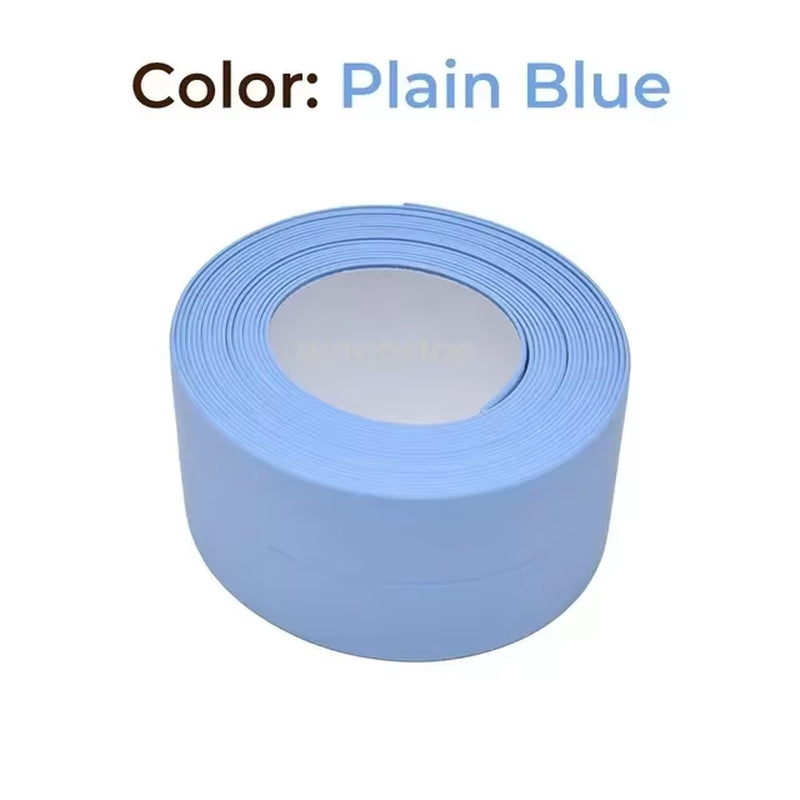 1 Roll PVC Sealing Strip Tape for Bathroom Bath Toilet Kitchen Caulk Tape Self Adhesive Waterproof Wall Sticker Mold Proof Tapes