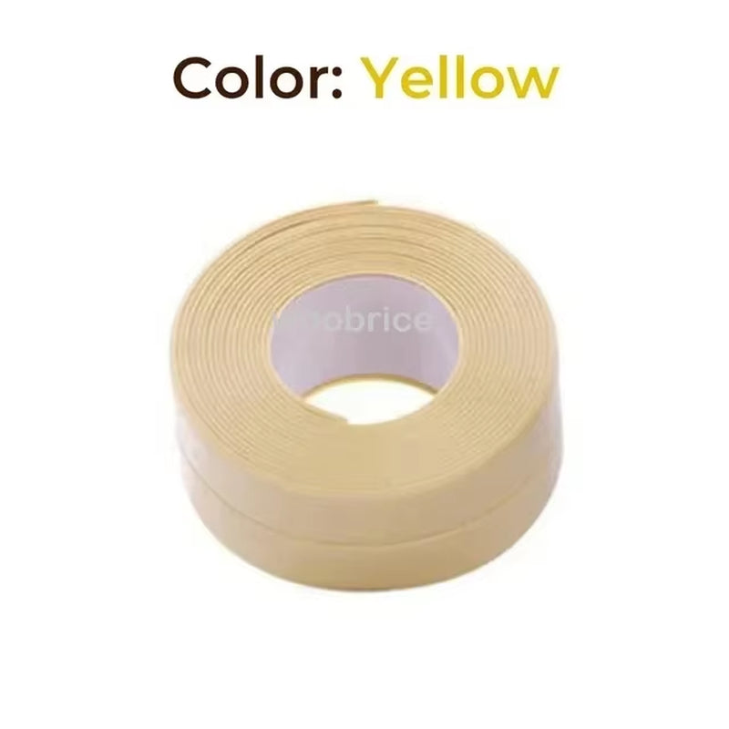 1 Roll PVC Sealing Strip Tape for Bathroom Bath Toilet Kitchen Caulk Tape Self Adhesive Waterproof Wall Sticker Mold Proof Tapes