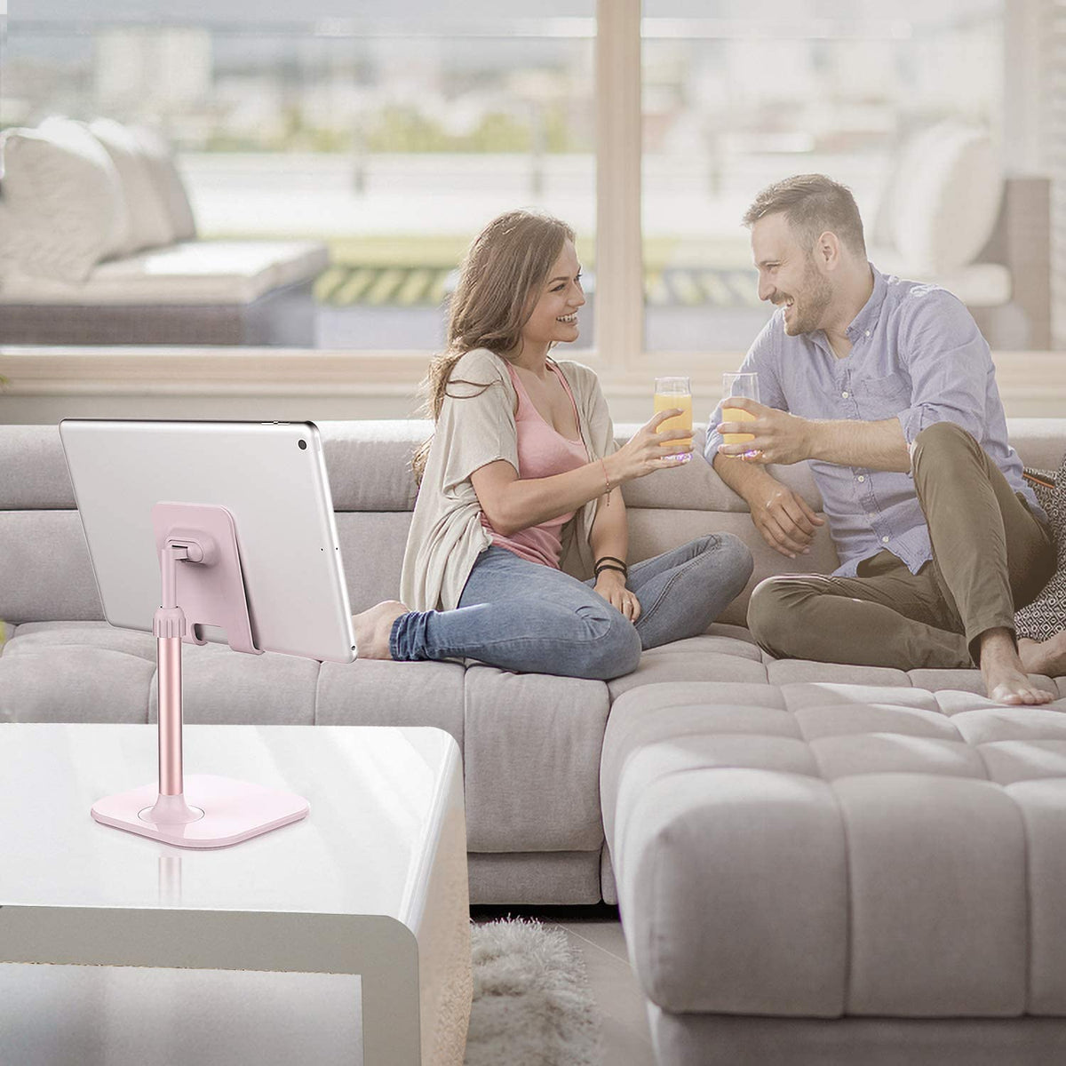 Cell Phone Stand, Valentine'S Day Gifts for Teens Girls Boys Adults Women Men Mom Wife, Phone Stand for Desk, Phone Holder Stand Compatible with Iphone and All Mobile Phones Tablet, Pink